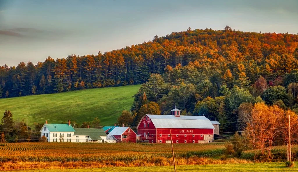 Typowa farma w New Hampshire