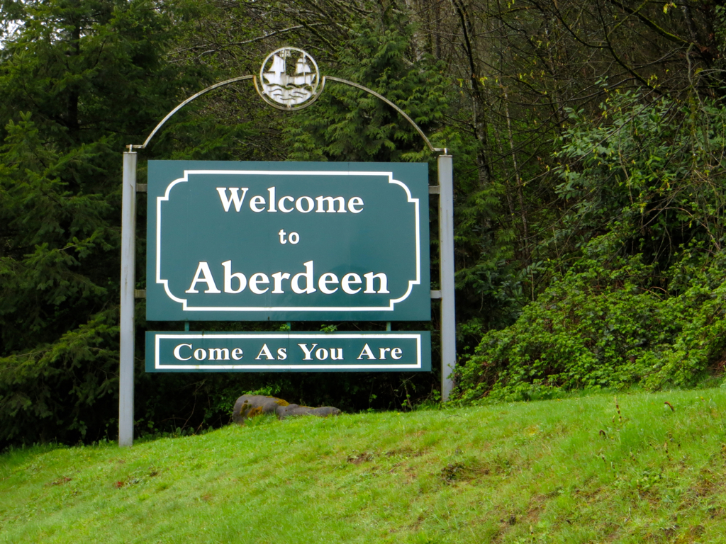 Znak Welcome to Aberdeen