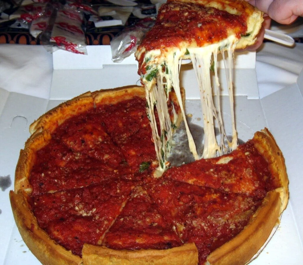 Deep-dish pizza