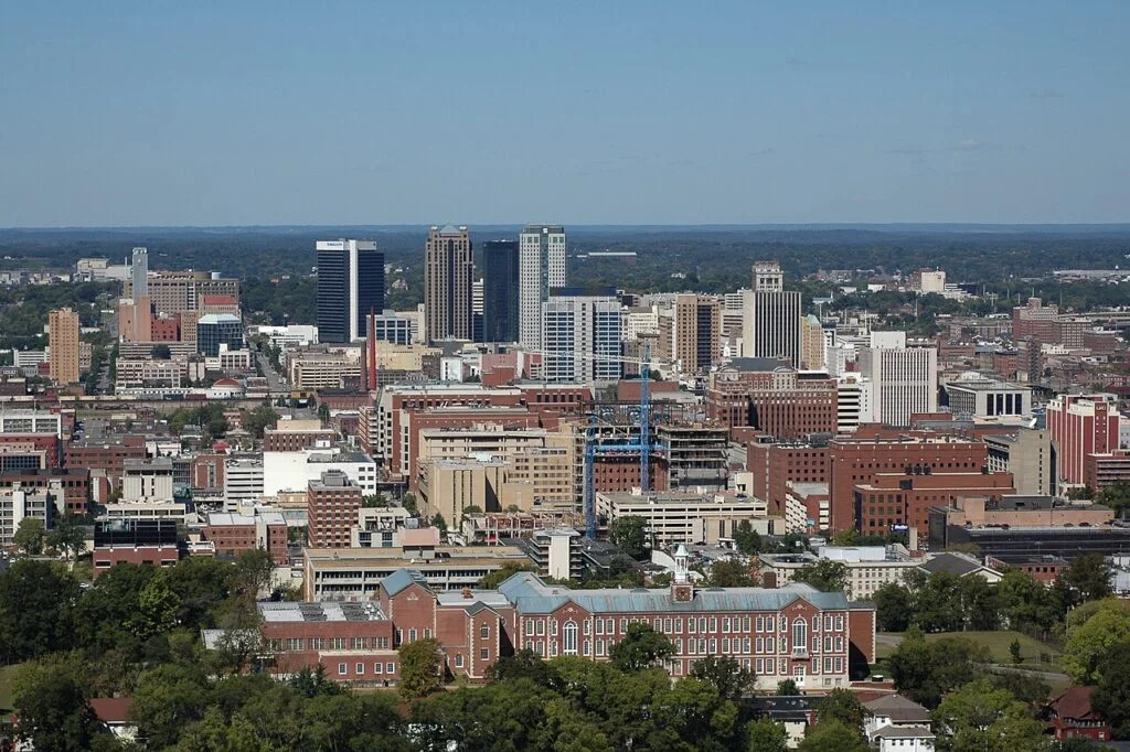 Panorama miasta Birmingham w stanie Alabama