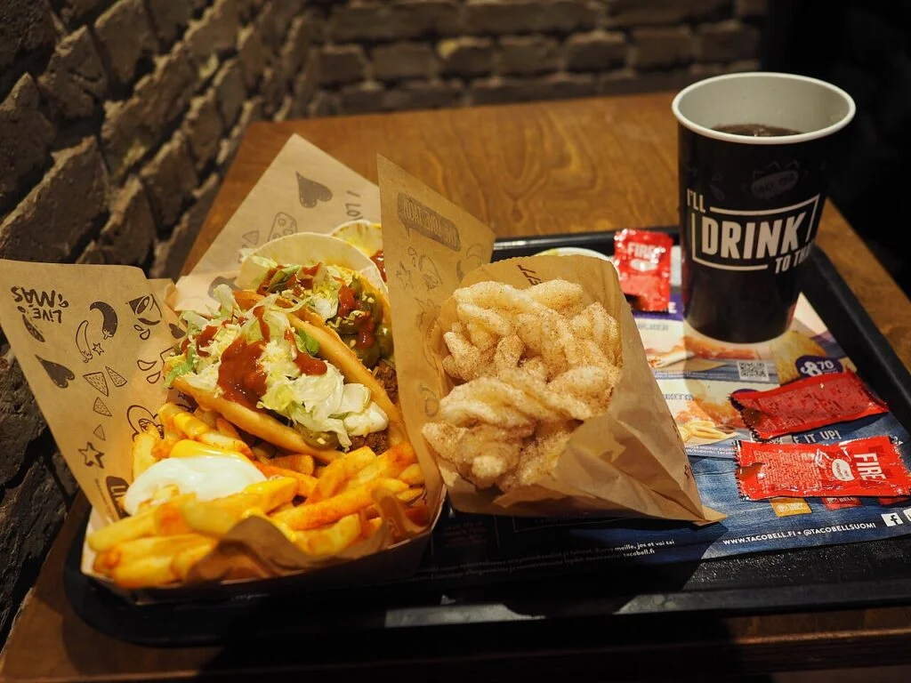 Jedzenie z restauracji Taco Bell