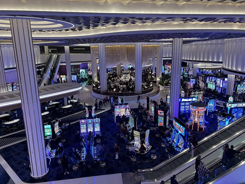 Widok z góry na kasyno w Fontainebleau w Las Vegas